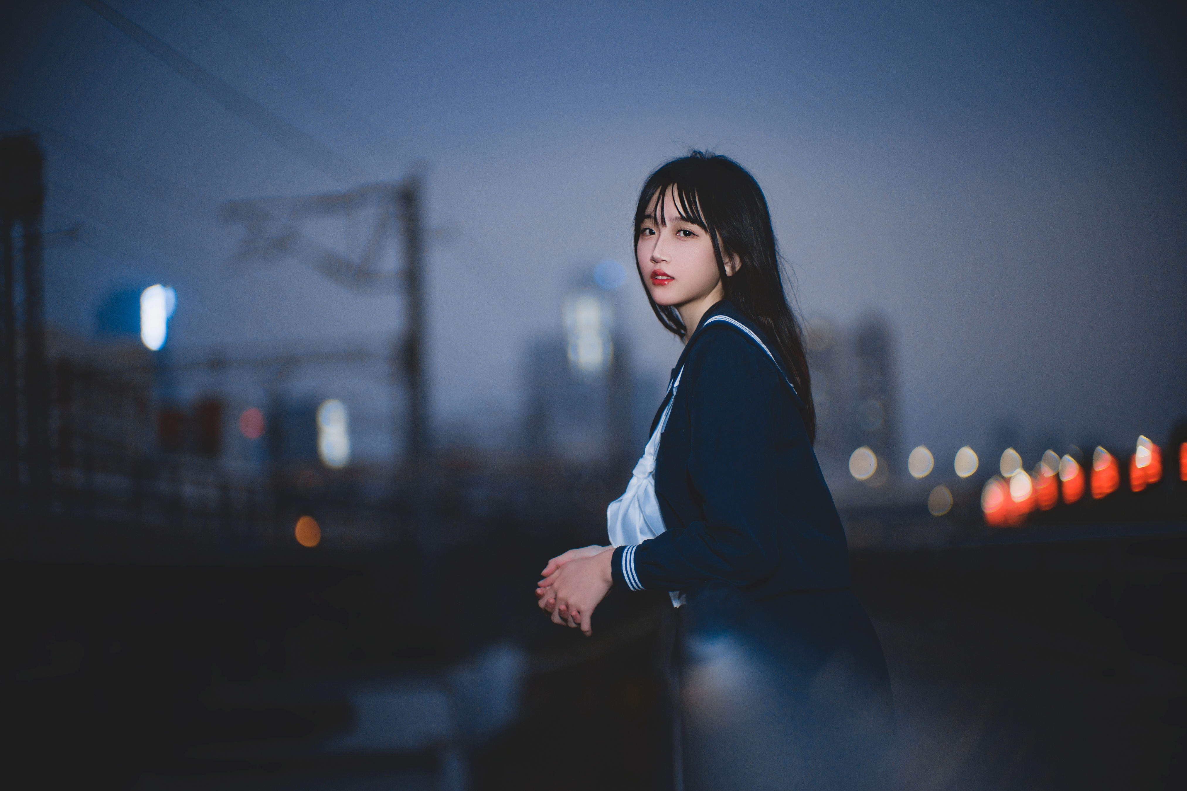 夜路 JK 写真 少女 摄影 街拍