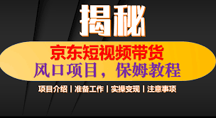 京东短视频带货无需粉丝无需拍摄，真正的低门槛带货项目如何操作