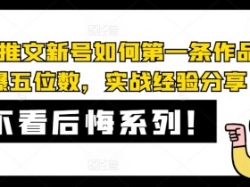 AI短视频如何赋能小说推文，快速涨粉变现的操作指南