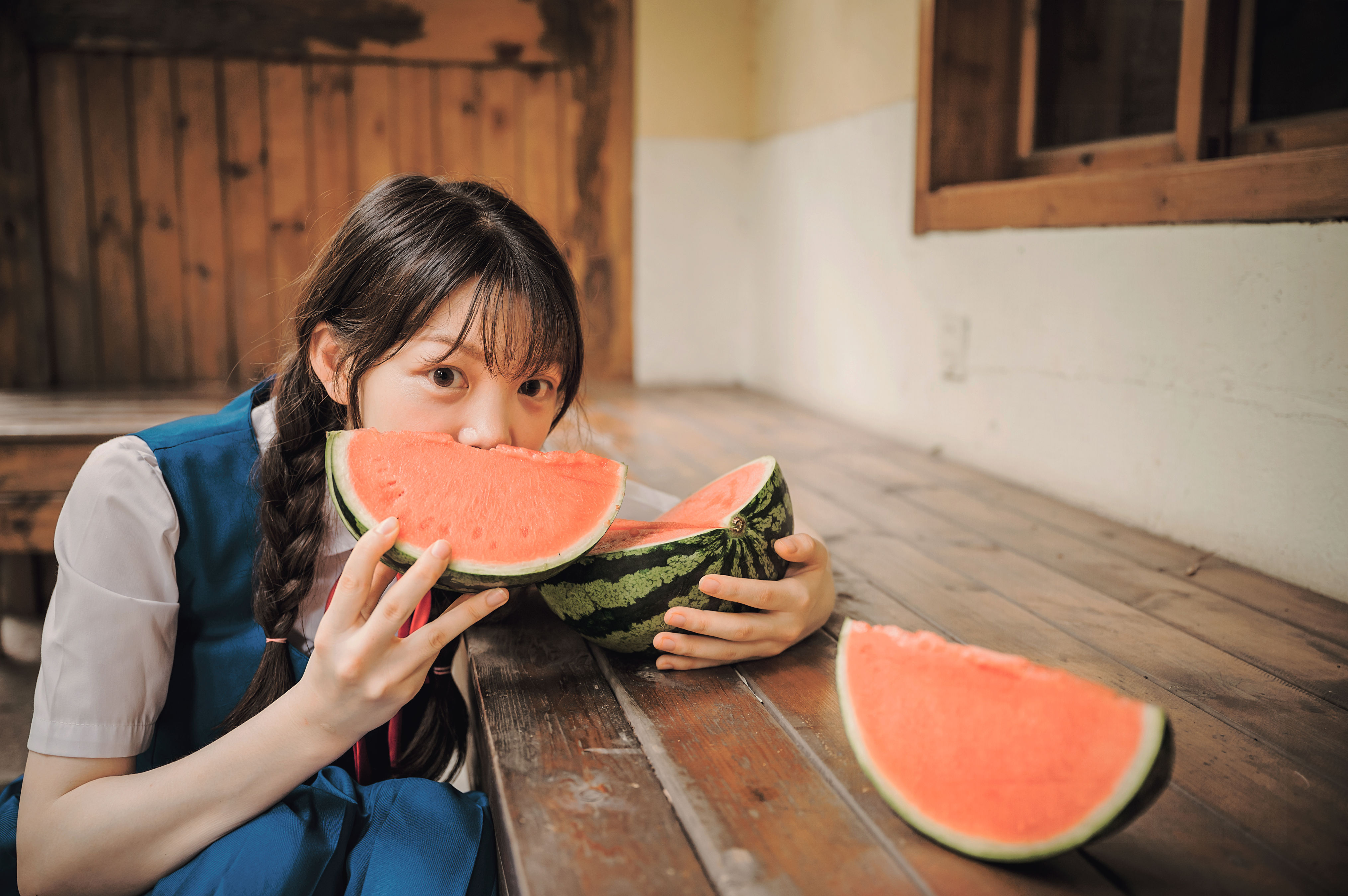 有西瓜的夏天 小清新 日系 女生 西瓜少女 写真集