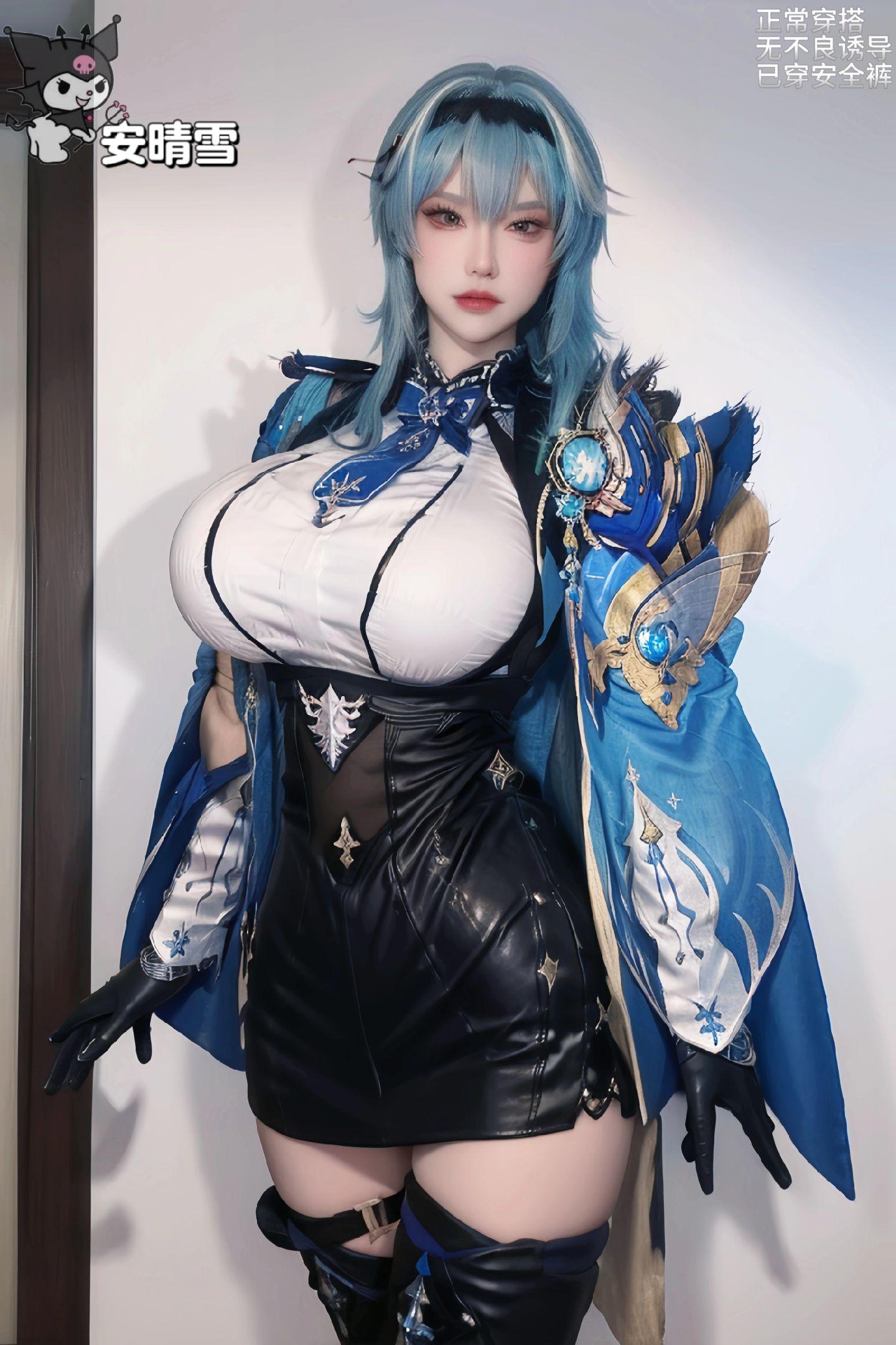 coser@Potato Godzilla 的吊带背心 cosplay 照片性感迷人，吊带背心cos美图