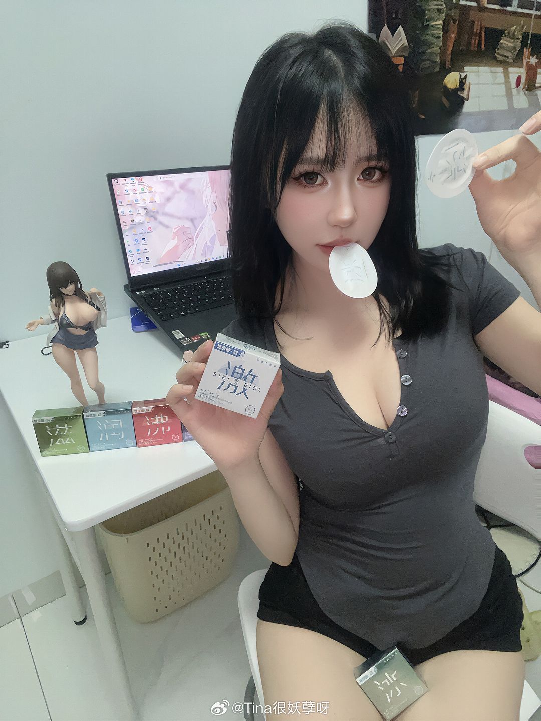 Tina很妖孽呀 COS写真 绿色连衣裙，连衣裙cosplay